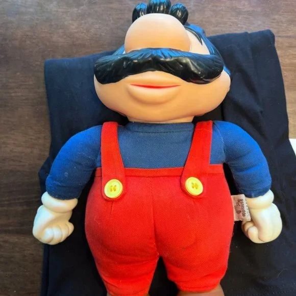 SuPeR MARIO BroS 🍄Mario NINTENDO 🎮1989 12" Plush -Applause Plastic/Rubber Face - Picture 3 of 7